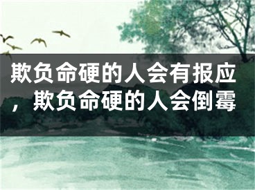 欺负命硬的人会有报应,欺负命硬的人会倒霉
