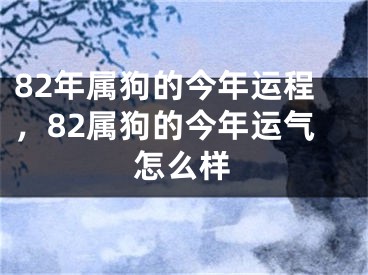 82年属狗的今年运程，82属狗的今年运气怎么样