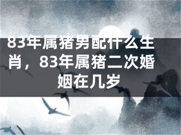 83年属猪男配什么生肖，83年属猪二次婚姻在几岁