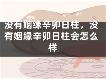 没有姻缘辛卯日柱，没有姻缘辛卯日柱会怎么样