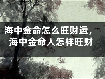 海中金命怎么旺财运，海中金命人怎样旺财