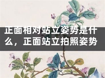正面相对站立姿势是什么，正面站立拍照姿势