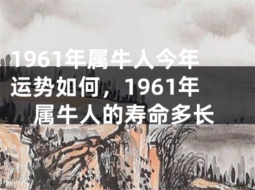 1961年属牛人今年运势如何,1961年属牛人的寿命多长