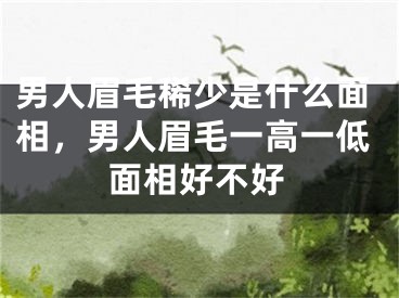 男人眉毛稀少是什么面相，男人眉毛一高一低面相好不好