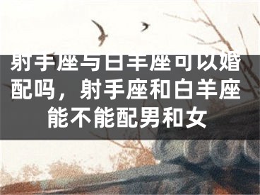 射手座与白羊座可以婚配吗，射手座和白羊座能不能配男和女