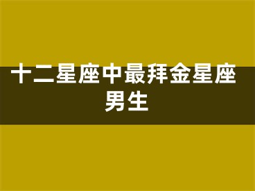 十二星座中最拜金星座男生