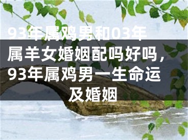 93年属鸡男和03年属羊女婚姻配吗好吗，93年属鸡男一生命运及婚姻