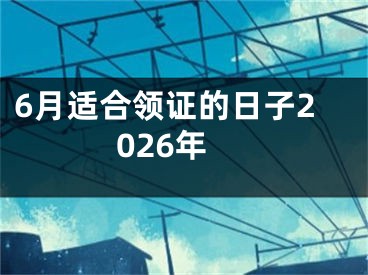 6月适合领证的日子2026年