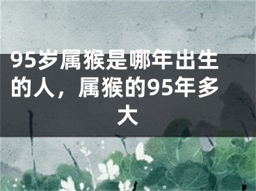 95岁属猴是哪年出生的人，属猴的95年多大