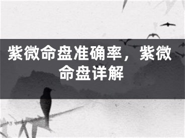 紫微命盘准确率，紫微命盘详解