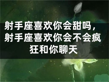 射手座喜欢你会甜吗，射手座喜欢你会不会疯狂和你聊天
