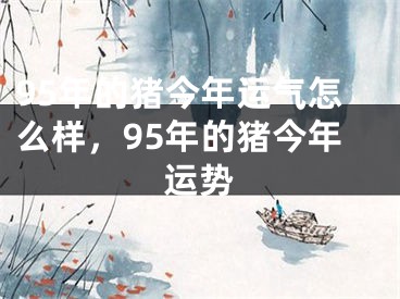 95年的猪今年运气怎么样，95年的猪今年运势
