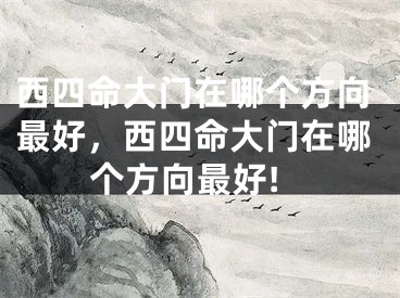 西四命大门在哪个方向最好，西四命大门在哪个方向最好!