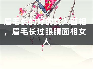 眉毛长的好的女人面相，眉毛长过眼睛面相女人