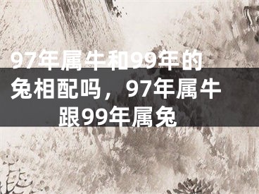 97年属牛和99年的兔相配吗,97年属牛跟99年属兔