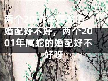 两个2001年属蛇的婚配好不好，两个2001年属蛇的婚配好不好呀