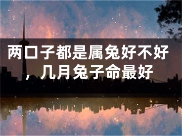 两口子都是属兔好不好，几月兔子命最好
