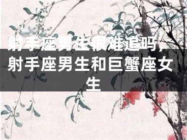 射手座男生很难追吗，射手座男生和巨蟹座女生