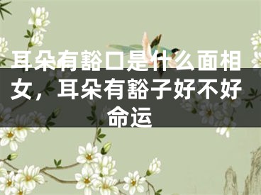 耳朵有豁口是什么面相女，耳朵有豁子好不好命运