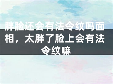 胖脸还会有法令纹吗面相，太胖了脸上会有法令纹嘛
