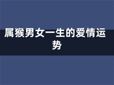 属猴男女一生的爱情运势