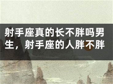 射手座真的长不胖吗男生，射手座的人胖不胖