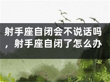 射手座自闭会不说话吗,射手座自闭了怎么办