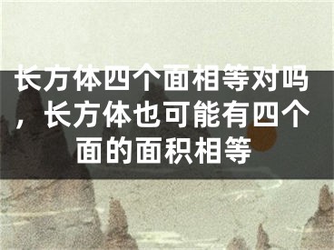 长方体四个面相等对吗,长方体也可能有四个面的面积相等