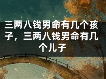 三两八钱男命有几个孩子，三两八钱男命有几个儿子
