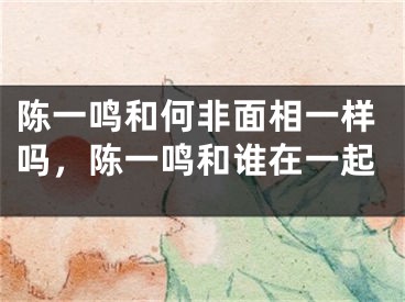 陈一鸣和何非面相一样吗，陈一鸣和谁在一起