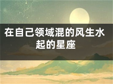 在自己领域混的风生水起的星座