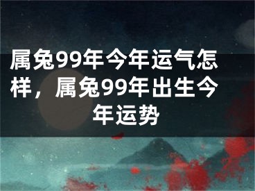 属兔99年今年运气怎样,属兔99年出生今年运势