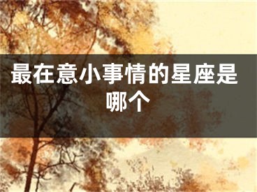 最在意小事情的星座是哪个