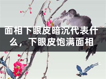 面相下眼皮暗沉代表什么，下眼皮饱满面相