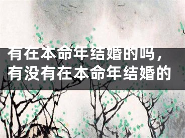 有在本命年结婚的吗，有没有在本命年结婚的