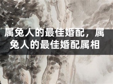 属兔人的最佳婚配，属兔人的最佳婚配属相