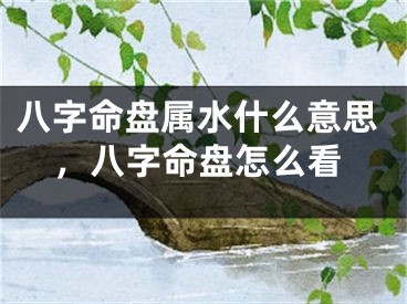 八字命盘属水什么意思，八字命盘怎么看