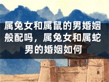 属兔女和属鼠的男婚姻般配吗,属兔女和属蛇男的婚姻如何