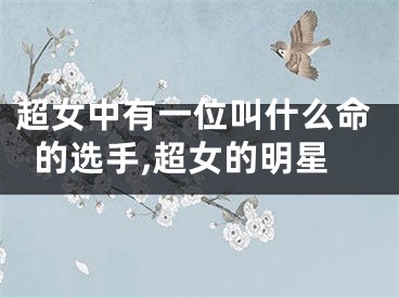 超女中有一位叫什么命的选手,超女的明星
