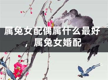 属兔女配偶属什么最好，属兔女婚配