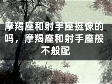 摩羯座和射手座挺像的吗,摩羯座和射手座般不般配