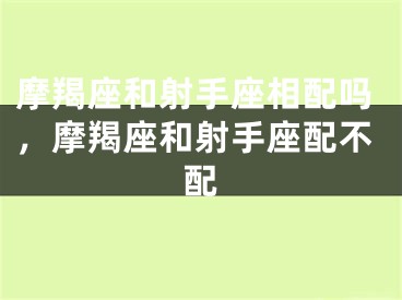 摩羯座和射手座相配吗，摩羯座和射手座配不配