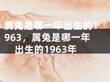 属兔是哪一年出生的1963，属兔是哪一年出生的1963年