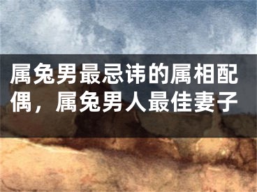 属兔男最忌讳的属相配偶，属兔男人最佳妻子