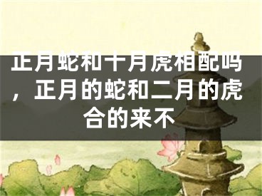 正月蛇和十月虎相配吗,正月的蛇和二月的虎合的来不