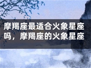 摩羯座最适合火象星座吗，摩羯座的火象星座