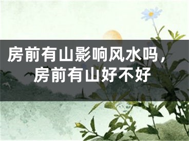 房前有山影响风水吗,房前有山好不好