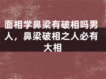 面相学鼻梁有破相吗男人,鼻梁破相之人必有大相