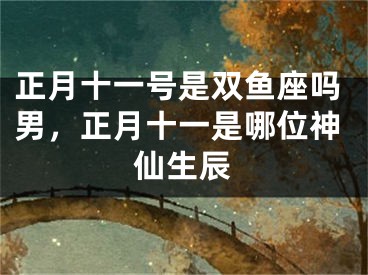 正月十一号是双鱼座吗男，正月十一是哪位神仙生辰