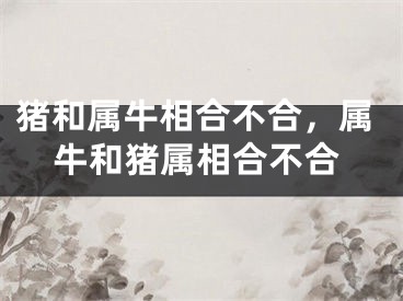 猪和属牛相合不合，属牛和猪属相合不合